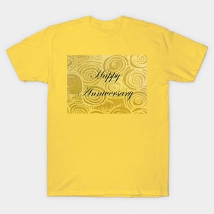 Anniversary Swirls Gold T-Shirt